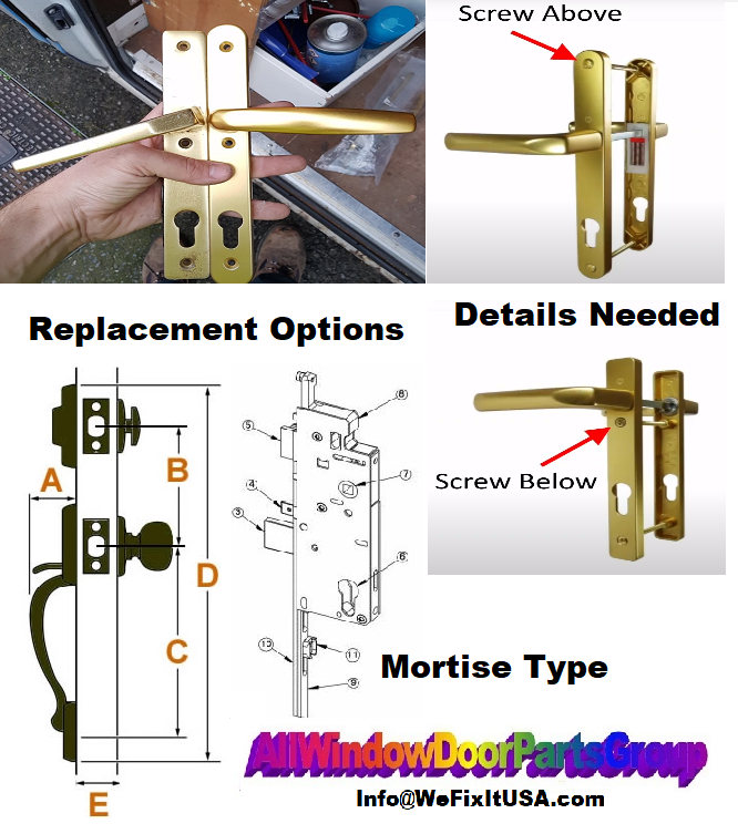 Door Replacement Repair Sets Free Parts ID Help Handle Sets All