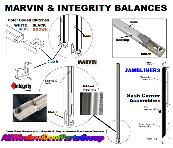 Window Balance Pairs Color Coded Tilt Balances - 32