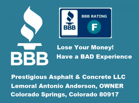 If you are shopping for concrete drive way or flatwork, asphalt work or or seal coatings in the Colorado Springs area - AVOID THIS COMPANY.   